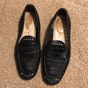 Size 7.5 Sam Edeleman Wicker loafers